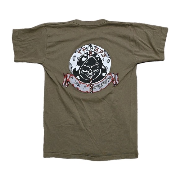 Vintage Rothco TF 373 Afghanistan Skull‎ T-Shirt USA Single Stitch Medium Y2K - Picture 3 of 7